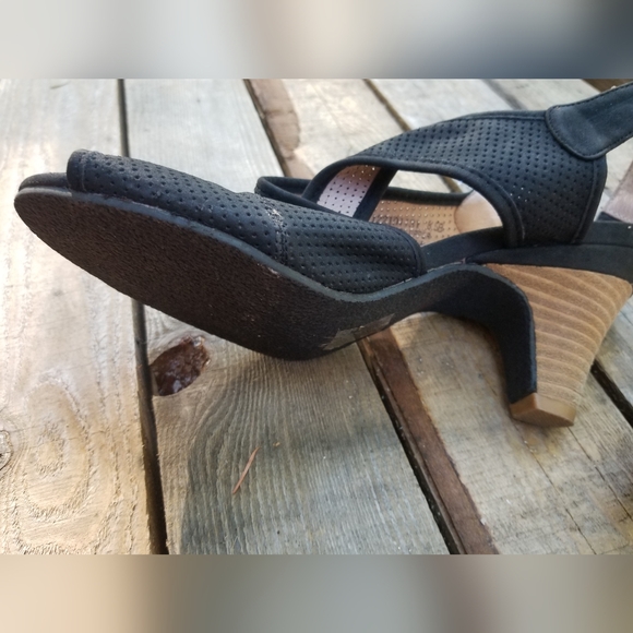 Size 8 Pink & Black Sets High Heel Shoes Italian Shoemakers  & Greenwich Village - Picture 5 of 13